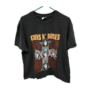 Guns N Roses T Shirt Large Black Guns N Roses Tag Cross